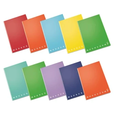 Immagine di Pigna Monocromo Notebook 02298880C, Quaderno A4 Con Rigatura 0 C, Multicolore, Dieci Pezzi
