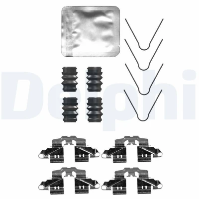 Immagine di DELPHI LX0734 Kit accessori, Pastiglia freno TOYOTA: Prius III Hatchback, RENAULT: CLIO 4, 4 Kasten