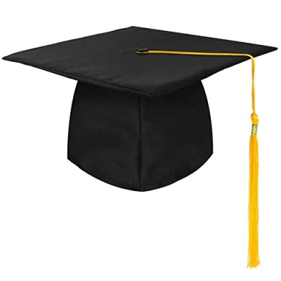 Immagine di KEELYY Cappello Laurea Unisex, Tocco Regolabile, Berretto Diploma con Nappa, Gadget per Cerimonie di Laurea/Festa Universitario 4Colori(Giallo)