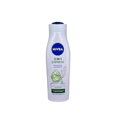 Immagine di NIVEA shampoo e balsamo 2 in 1 Express delicato (250 ml), intensivo con aloe vera, per capelli la cura pochissimo tempo