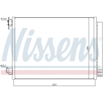 Immagine di NISSENS 940321 Condensatore con essiccatore Alluminio 523 R 134a DACIA: Duster SUV, SANDERO 2, II, RENAULT: Clio 4, Captur mister auto, norauto