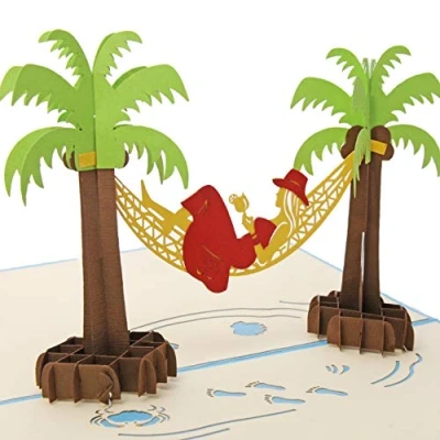 Immagine di Favour Pop Up® Biglietto di auguri 3D, realizzato con cura e ideale buono benessere o cassa da viaggio per moglie, fidanzata, mamma, collega. TF018