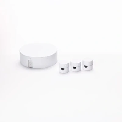 Immagine di ORION LIGHTSTYLE Set di scatola derivazione con 3 pin soffitto baldacchino giunzione rosetta copertura bianco