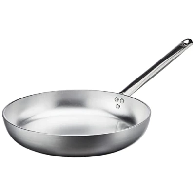 Immagine di Pentole Agnelli Linea Alluminio 5 mm Padella Radiante con Un Manico Inox, Argento, 32 cm