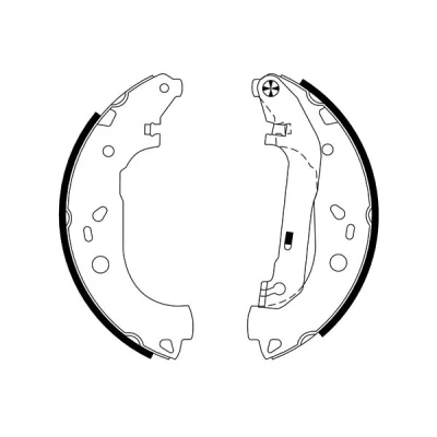 Immagine di TEXTAR 91061400 Ganasce freno 228,6 57 con leva a mano FORD: Transit Connect Mk1 Van