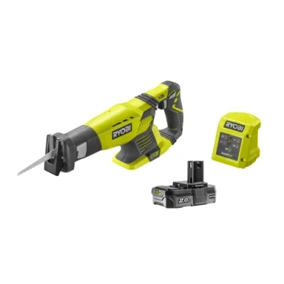 Immagine di Ryobi sega a sciabola senza fili 18 V ONE+ sistema di ricarica, batteria 2 Ah e lama per Kit completo universale RRS1801 L20G