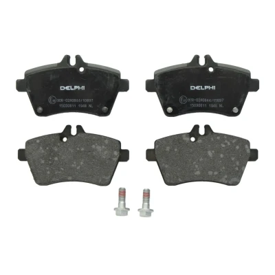 Immagine di DELPHI LP1948 Kit pastiglie freno Predisposto per contatto segnalazione usura con lamierino anticigolío accessori MERCEDES BENZ: Classe A