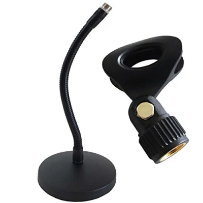Immagine di Keep Drum supporto da tavolo per microfono (a collo di cigno treppiede + clip)