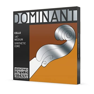 Immagine di Thomastik Corde per Cello Dominant nucleo di nylon Set 4/4 media rivestimento cromo