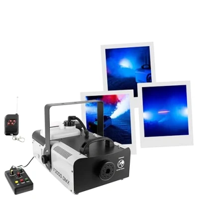 Immagine di BOOMTONE Machine à fumée F3000 DMX, idéale pour mariage, soirées thèmes, discothèque, fournie avec deux télécommandes 1 filaire et sans fil, facile transporter