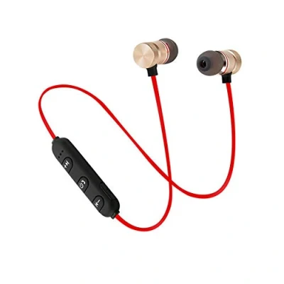Immagine di Ohfruit Auricolari wireless Bluetooth HiFi stereo in ear senza fili, con isolamento acustico Bluetooth, colore: Nero Rosso