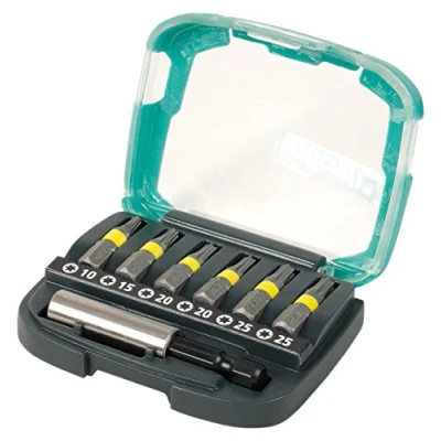 Immagine di wolfcraft Bit box TORX® (T 1025), 7 pezzi I 2978000 6 inserti Solid di diverse dimensioni, portainserto incluso
