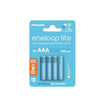 Immagine di eneloop lite HR03 Batteria ricaricabile Ministilo (AAA) NiMH 550 mAh 1.2 V 4 pz.