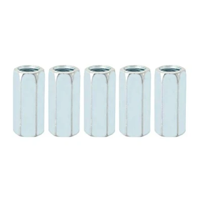 Immagine di 5pcs dadi di accoppiamento parti fissaggio Hex Long Rod Sleeve Dado in acciaio al carbonio Standoff M12 * 40 elementi filettati(17mm)