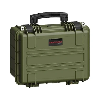 Immagine di Explorer Cases Valigetta portaoggetti outdoor 3823HL.G green with pick &amp; pluck foam (L x A P) 38 27 23 cm Verde oliva