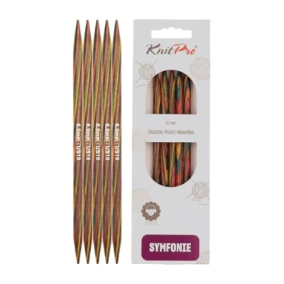 Immagine di KnitPro Symfonie Ferri a Doppia Punta 15 cm x 6 mm, Colore: Multicolore