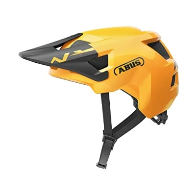 Immagine di Abus YouDrop casco da bici per bambini e giovani l&#039;uso quotidiano o le gite fuoristrada con spazio i capelli raccolti a coda, Giallo (icon yellow), S (48 55 cm)