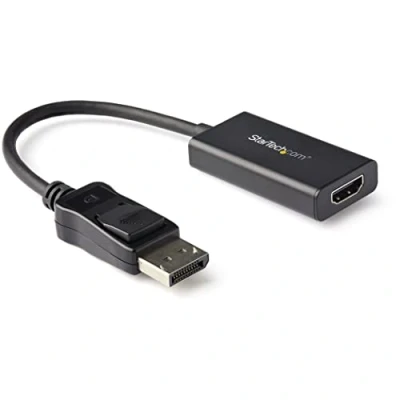 Immagine di StarTech.com adattatore DisplayPort a HDMI 4K 60Hz, Convertitore video attivo da DP 1.4 2.0, Dongle/Cavo per Monitor/TV/Display HDMI, Connettore scatto DP2HD4K60H)
