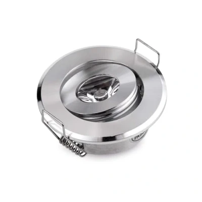 Immagine di Confezione da 10 mini luci a Led per armadio, 1 x 3 W, cromati, 6000 k, con Driver