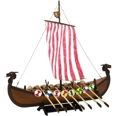 Immagine di Artesanía Latina Modellino di Nave in Legno Drakkar Vichingo, Viking Modello 19001N, Scala 1:75 Modelli da Assemblare Livello Principiante