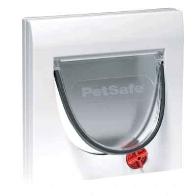Immagine di PetSafe Staywell Classic, Gattaiola Manuale per Gatti, Chiusura Magnetica, 4 modalità di Bloccaggio, Entrata e Uscita, Montagio Facile, Tunnel Non Incluso, Gatti Fino a 7 kg, Bianco