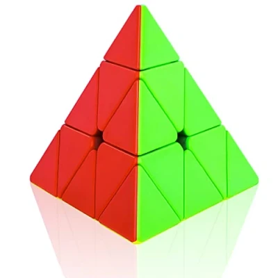 Immagine di Cooja Pyraminx Cubo Magico, Pyramix Speed Magic Cube Piramide, Stickerless Resistente Smooth Velocit di Giocattoli per Ragazze Ragazzi