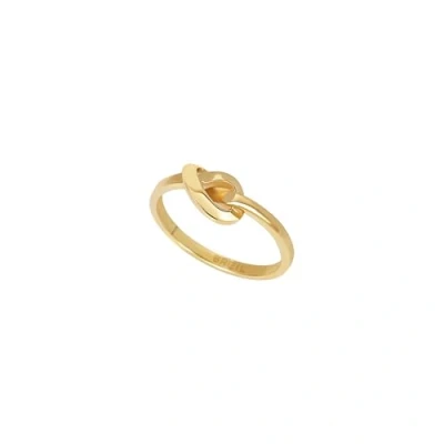 Immagine di Breil, Collezione B&amp;ME, Anello Donna, in Acciaio Lucido IP Gold, con Design Minimal, Ricercato e Simbolico a Forma di Nodo, Ideale per un Regalo Speciale, Misura 10, Gold