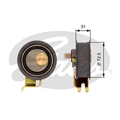 Immagine di GATES T43016 Rullo tenditore, Cinghia dentata Tru Power AUDI: A4 B5 Sedan, A3 Hatchback, A6 C5 Avant, VOLKSWAGEN: Golf 4, SKODA: Octavia I Hatchback