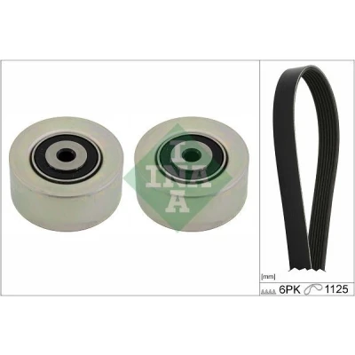 Immagine di INA 529 0405 10 Kit cinghie Poly V Controllare corsa libera generatore ed ev. sostituire CITROËN: C3 I Hatchback, C2 Pluriel