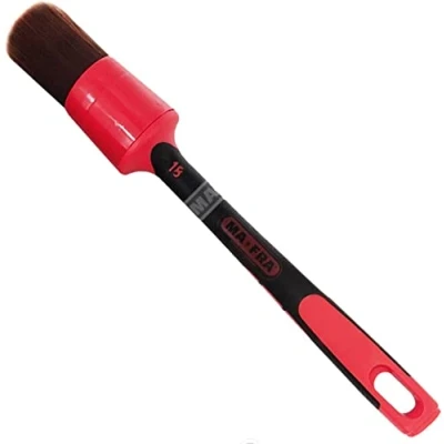 Immagine di Ma fra, Pennello Red Car Detailing Dimensione 24mm, per la Pulizia di Tutte Le Superfici Interne ed Esterne Auto Come Cerchi in Lega, Plastiche, Vano Motore, Volante e Cuciture dei Sedili