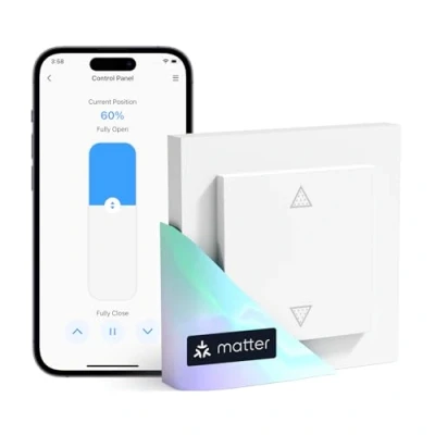 Immagine di Meross Matter Interruttore Tapparelle WiFi (è Necessario Il Filo Neutro), Smart Compatibile con Apple HomeKit Siri, Alexa, Google Assistant e SmartThings