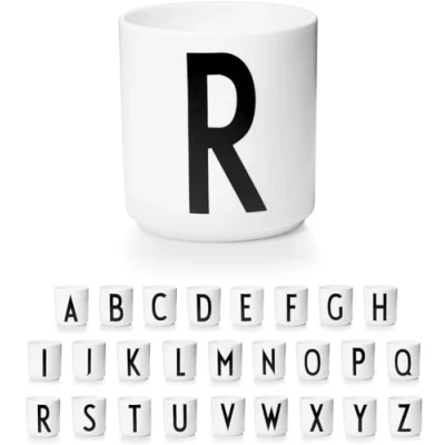 Immagine di Design Letters Tazzine Caffe A Z Ideale per Decorazioni Natalizie, Regali Natale Porcellana Tazze Colazione Regalo Donna, Uomo Particolari con Iniziali 250 Ml