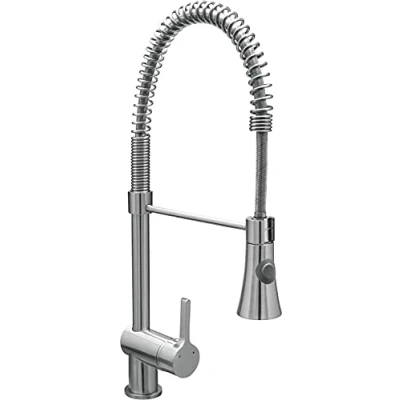 Immagine di Cornat FUEE53 Rubinetto monocomando per lavello &quot;Fuerte&quot; corpo in ottone cromato beccuccio flessibile con blocco doccia/rubinetto ad alta pressione/rubinetto da cucina/rubinetto /