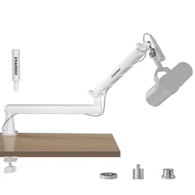 Immagine di Aokeo AK 55 Braccio per microfono, regolabile, a basso profilo, adatto Blue Yeti, Snowball iCE, HyperX QuadCast, SoloCast, Elgato Wave, ecc
