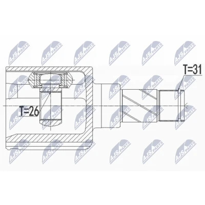 Immagine di NTY NPW FR 091 Kit Giunto Omocinetico Assale anteriore Sx FORD: S Max Mk1, MONDEO 4 Turnier, Galaxy Mk2 MPV