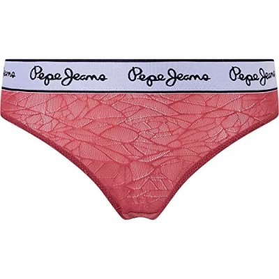 Immagine di Pepe Jeans Mesh Thong, Intimo in Stile Bikini Donna, Rosso (Red),L