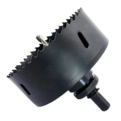 Immagine di Sega a tazza 111mm LAIWEI fresa con mandrino A2 Heavy Duty, 4341 Punte in acciaio, Profondità di taglio 38mm, Per forare legno, profili alluminio, PVC e tubi metallo