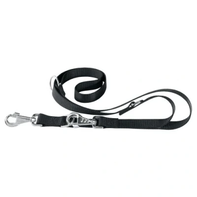 Immagine di Ferplast Guinzaglio per l&#039;addestramento di cani CLUB GA20/200, Robusto nylon, Lunghezza regolabile, 20 mm x L 120÷200 cm Nero