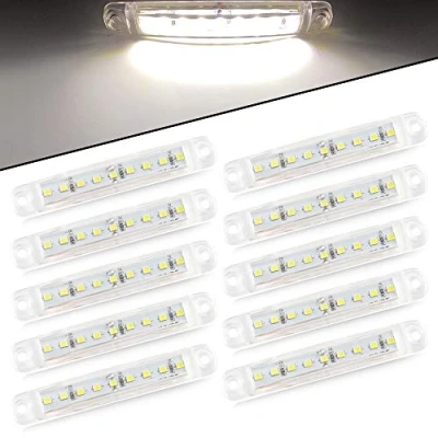 Immagine di yifengshun 10pcs 9 luci di posizione laterali a LED anteriori e posteriori 12V per luce camper van RV (bianco)