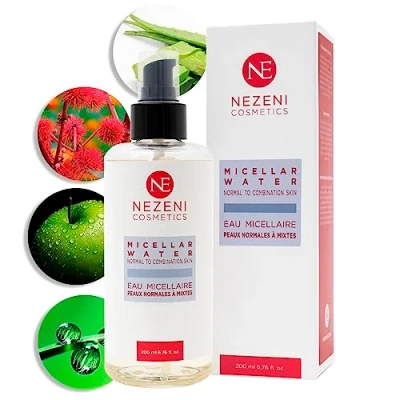 Immagine di Nezeni Acqua Micellare Per Pelle Normale, Grasso e Misto Detergente struccante 200 ml 5 Principi Attivi Vegano SOTTO I CONSERVANTI