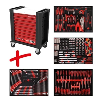 Immagine di KS Tools 810.4241 Serie carrello da officina Performanceplus P10 con 241 utensili per 4 cassetti