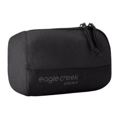 Immagine di Eagle Creek Pack It Reveal Cubi da viaggio in tessuto resistente e impermeabile, con cerniera angolata pannello frontale rete, colore: nero