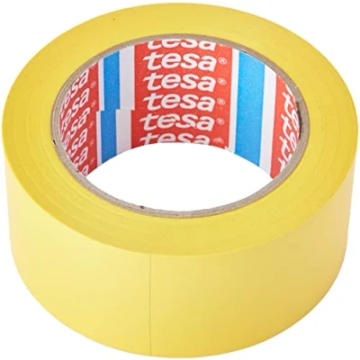 Immagine di tesa 60760 Nastro di segnalazione per pavimenti, in PVC morbido, ideale interni: 33 m x 5 cm, 6 pezzi, colore: giallo