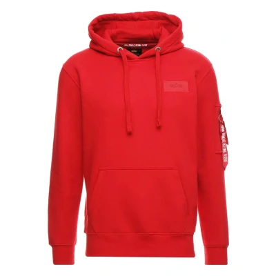 Immagine di Alpha Industries BACK Print Felpa con cappuccio, Uomo, Taglia: 3XL, Speed red