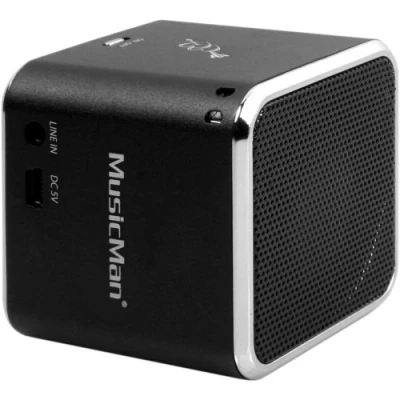 Immagine di MusicMan Mini Altoparlante Bluetooth Portatile Supporto per Scheda MicroSD Audio Mobile Compatto Smartphone Tablet Laptop BT X2 (Nero)