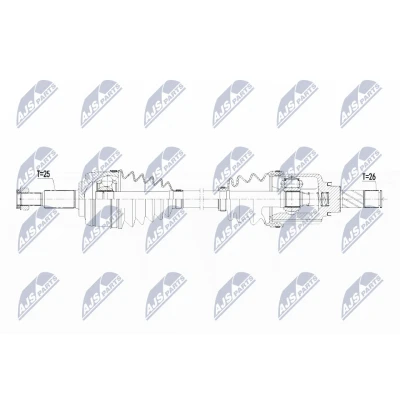 Immagine di NTY NPW RE 113 Albero motore / Semiasse Assale anteriore Dx 917 DACIA: Lodgy