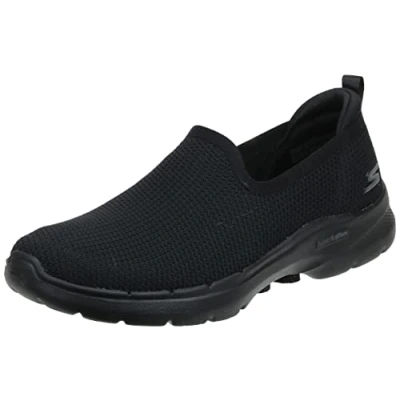Immagine di Skechers Go Walk 6 Clear Virtue, Scarpe da Ginnastica Donna, Nero, 39 EU Larga