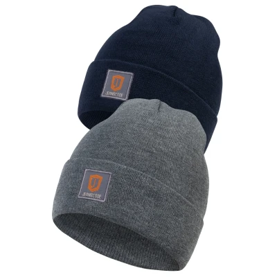 Immagine di Indicode Uomini Vulcano Hat Coppia di Berretti Invernali Navy/Lt Grey Mix OS