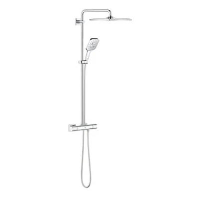 Immagine di Grohe 26652000 Sistema Doccia con Miscelatore Termostatico, Cromo, Squadrato