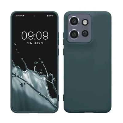 Immagine di kwmobile Custodia Compatibile con Motorola Edge 50 Neo/ThinkPhone 25 Cover Back Case per Smartphone in Silicone TPU Protezione Gommata ardesia scuro